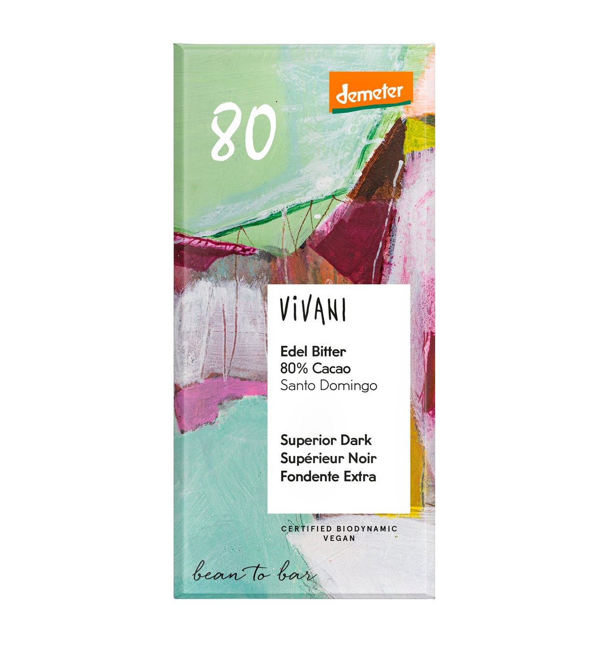 Vivani Demeter Tummasuklaa 80% (L) 90g