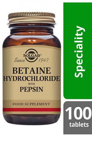 Betaine Hydrocloride with Pepsin 100tbl.