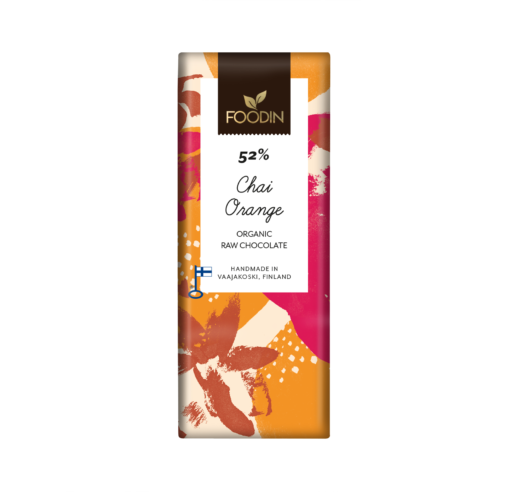 Foodin- Raakasuklaa (L) 52%  Chai 40g