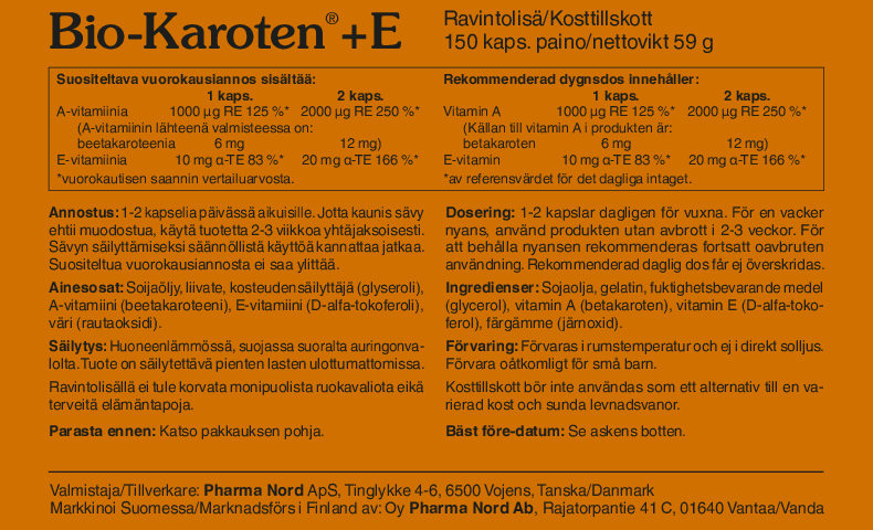 Bio-Karoten+E  150 tabl.