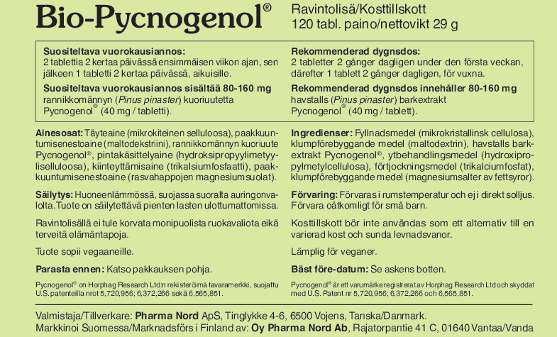 Bio- Pycnogenol 40mg 120tabl.