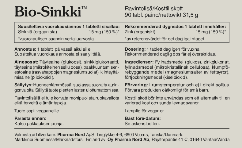 Bio-Sinkki  90 tabl.