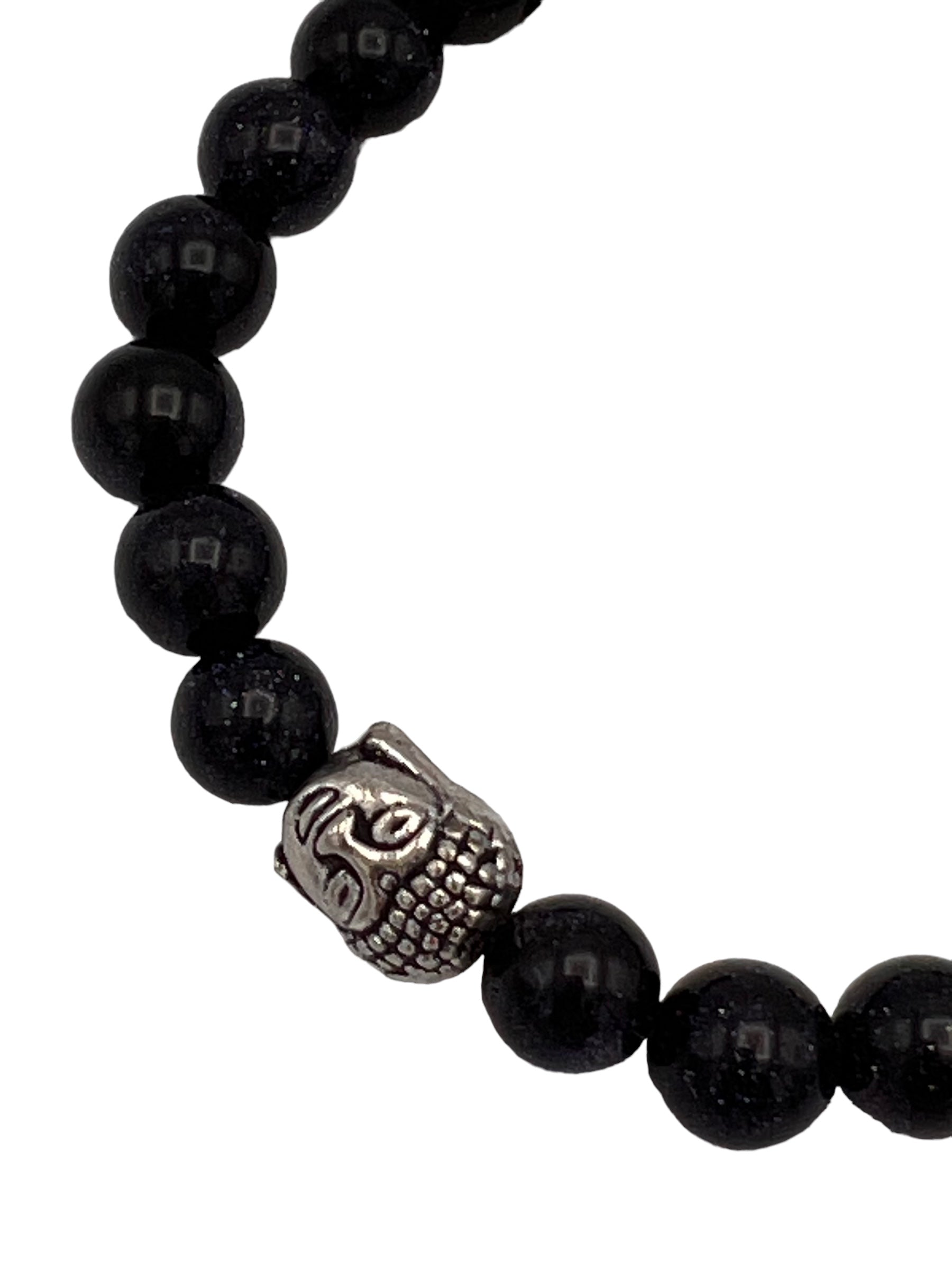 Buddha Rannekoru Blue Goldstone 8mm