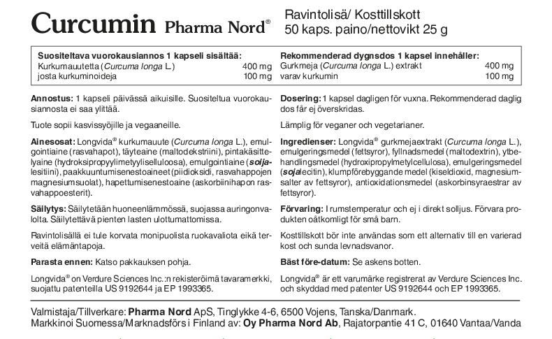 Curcumin Pharma Nord 50kps