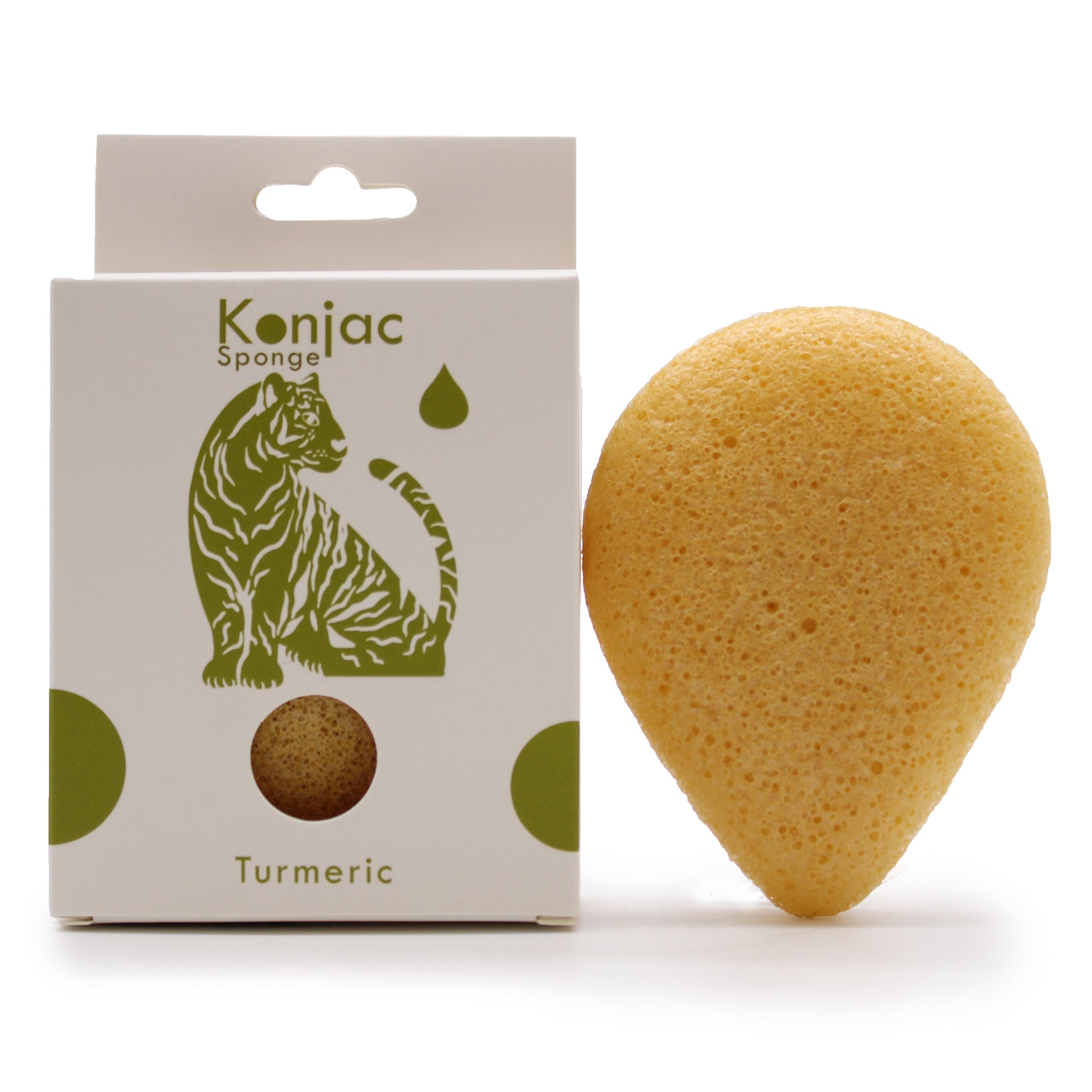 Teardrop Konjac Sponge Turmeric