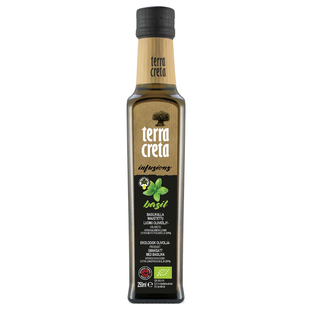 Terra Creta Oliiviöljy Basilika 250ml