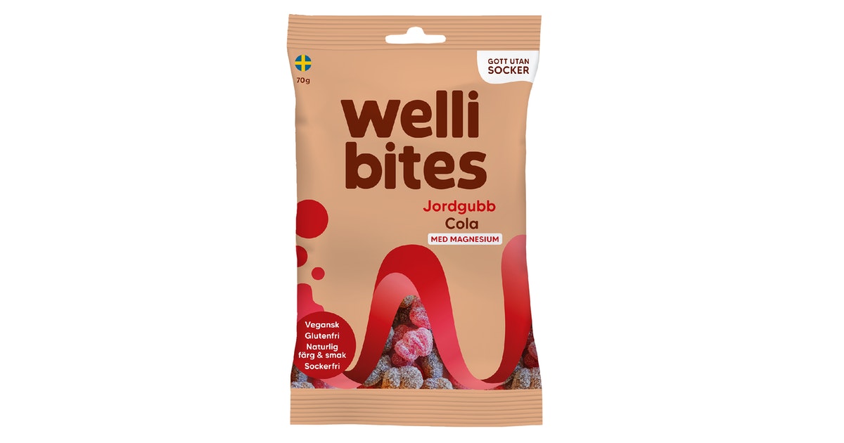 Wellibites Mansikka &amp; Cola 70g