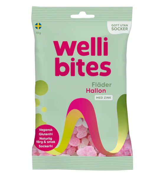 Wellibites Seljanmarja &amp; Vadelma  70g