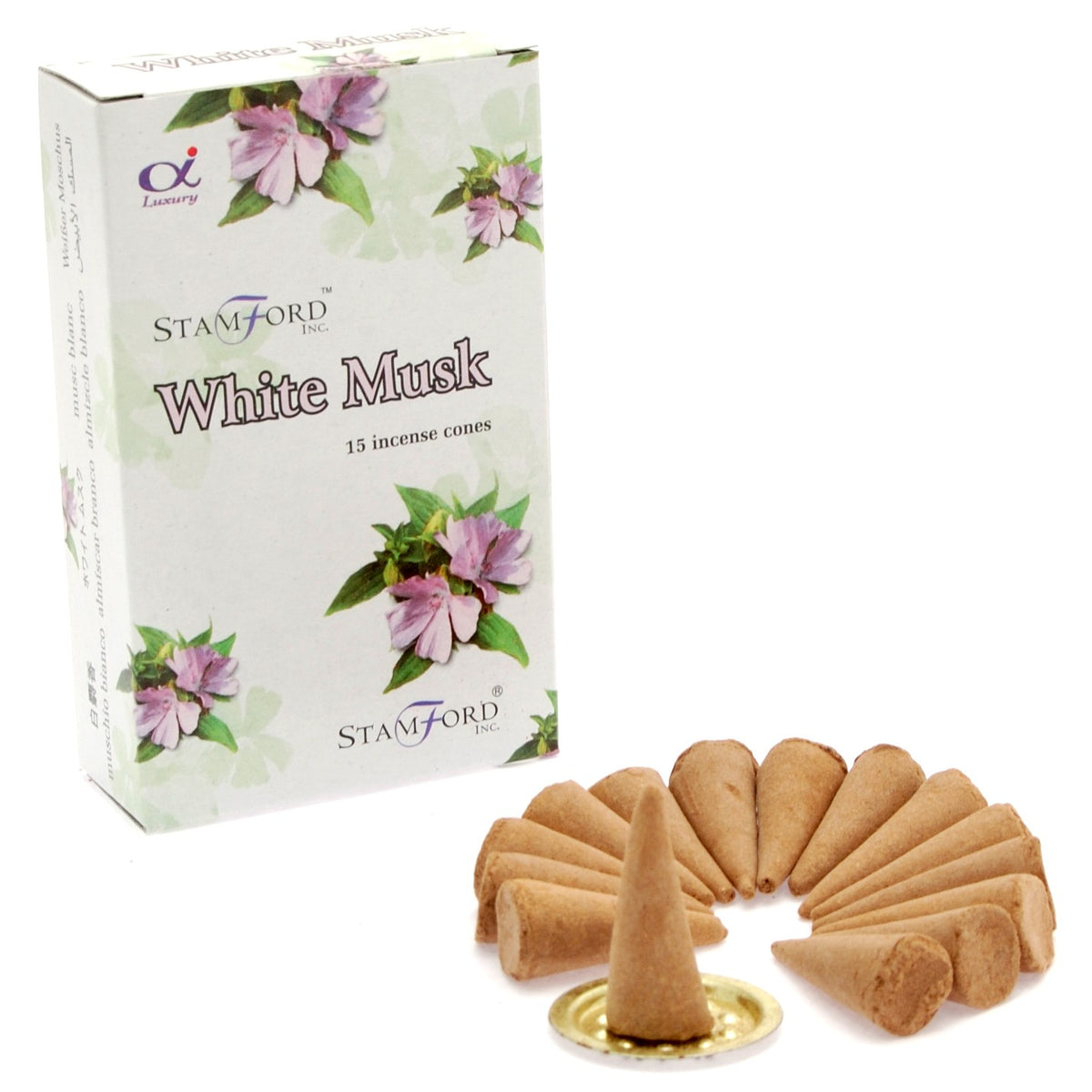 White Musk Incense Cones 15kpl