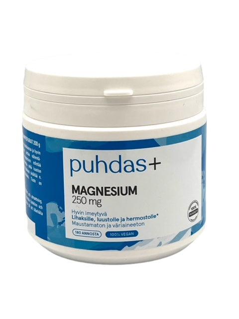 puhdas+ Magnesium 250mg 180 annosta