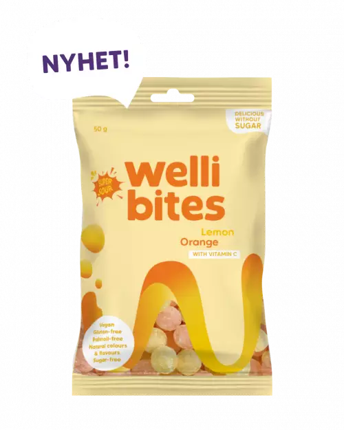 Wellibites Drops Sitruuna &amp; Appels. 50g